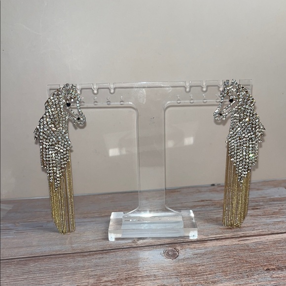 Kate Spade Horse Shaped Silver and Gold Earrings - Picture 3 of 9